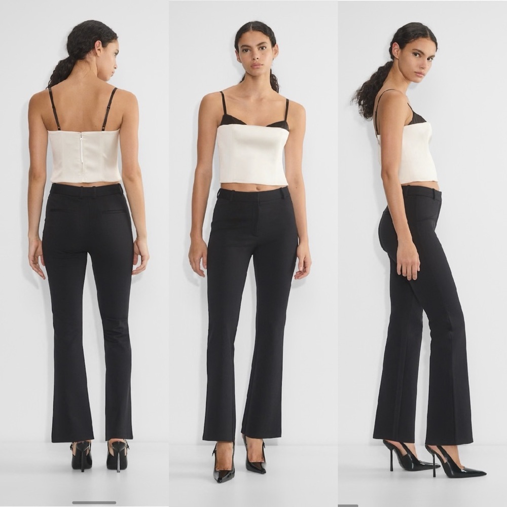NWT Aritzia TEN Hypnotize Satin Bustier Top Size 6 Light Birch/Black